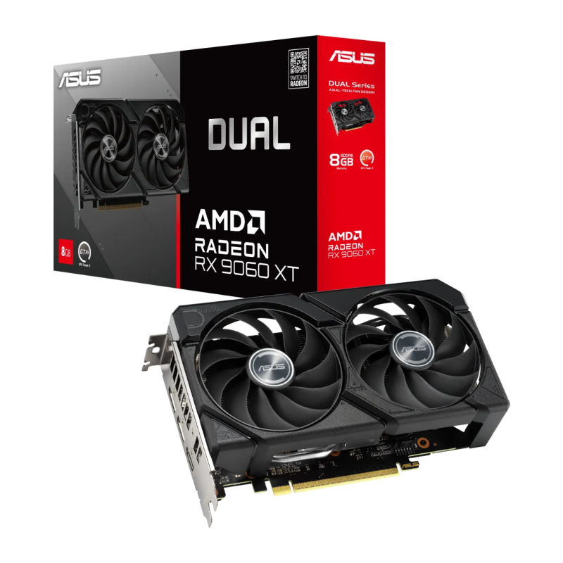 Grafična kartica ASUS Dual Radeon RX 9060 XT OC, 8GB GDDR6
