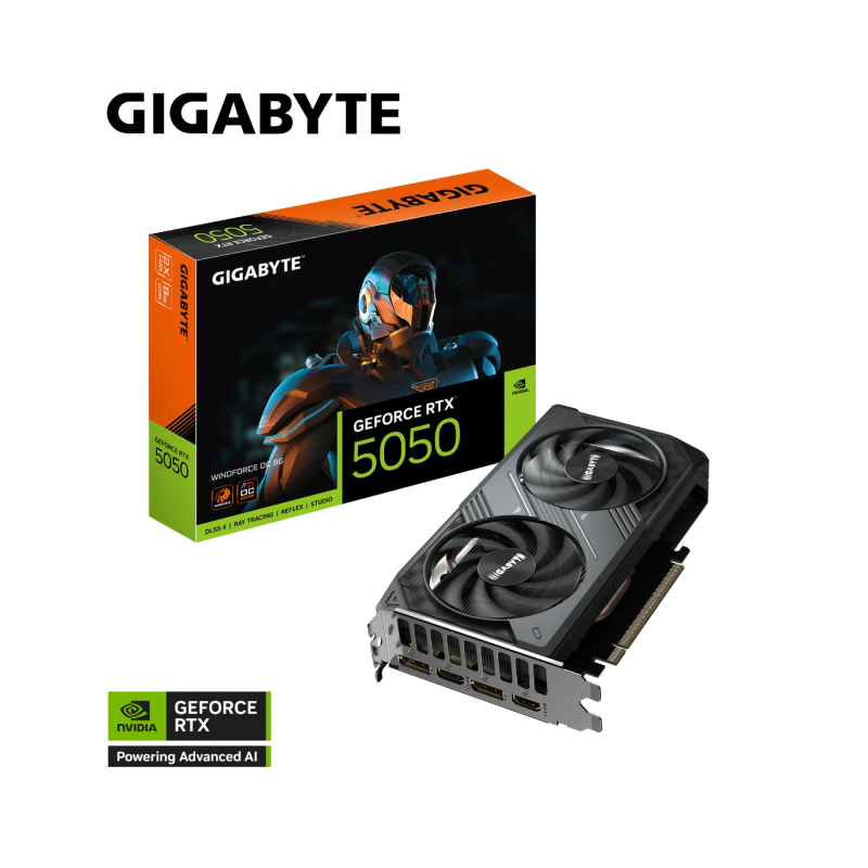 Grafična kartica GIGABYTE GeForce RTX 5050 Windforce OC 8G, 8GB GDDR6