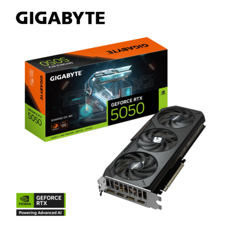 Grafična kartica GIGABYTE GeForce RTX 5050 Gaming OC 8G, 8GB GDDR6