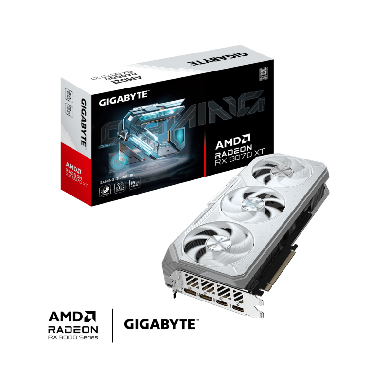 Grafična kartica GIGABYTE Radeon RX 9070 XT GAMING OC ICE 16GB