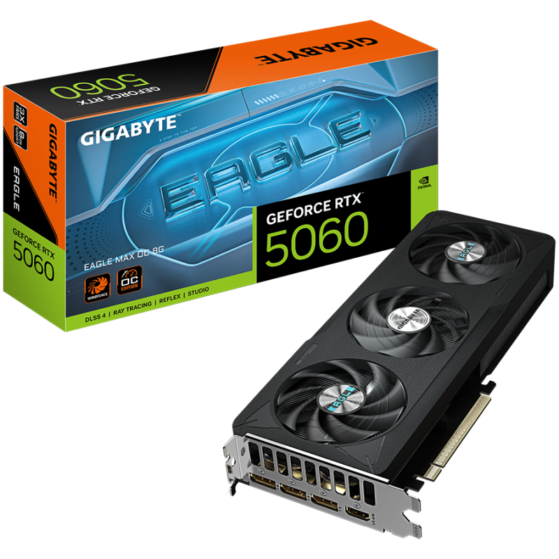 Grafična kartica GIGABYTE GeForce RTX 5060 EAGLE MAX OC, 8GB