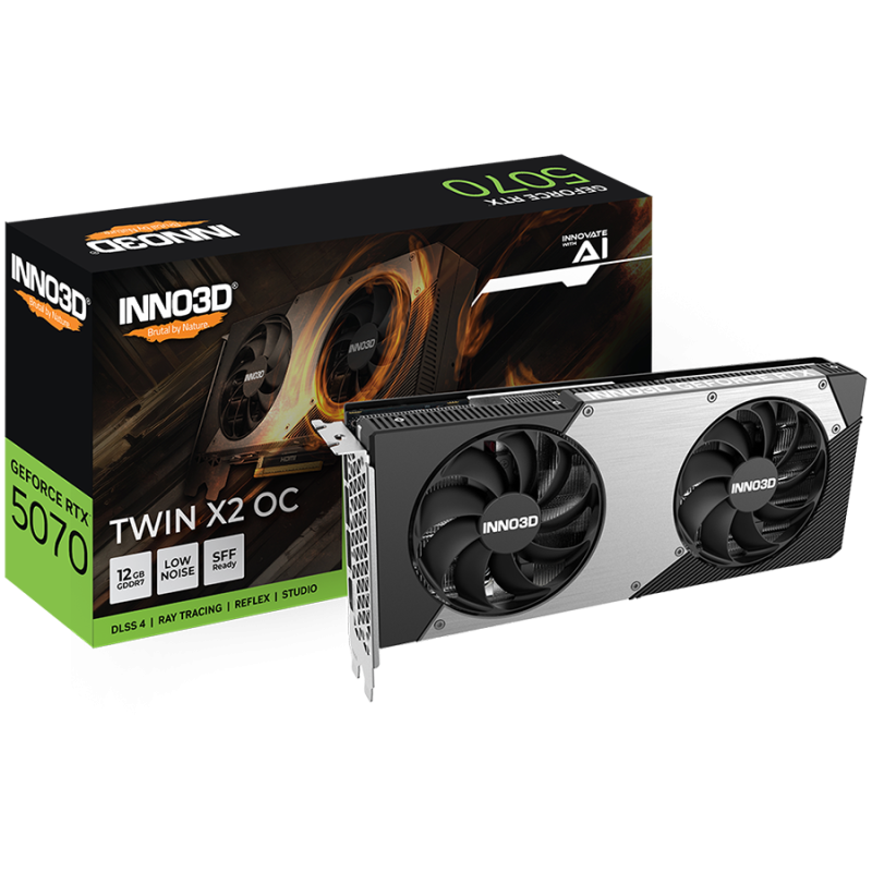 Grafična kartica INNO3D GeForce RTX 5070 Twin X2 OC 12GB