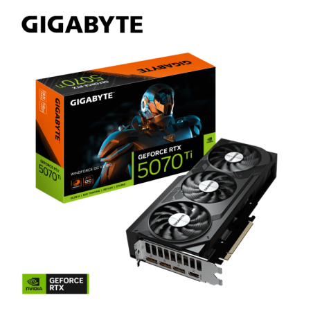Grafična kartica GIGABYTE GeForce RTX 5070 Ti WINDFORCE OC V2, 16GB