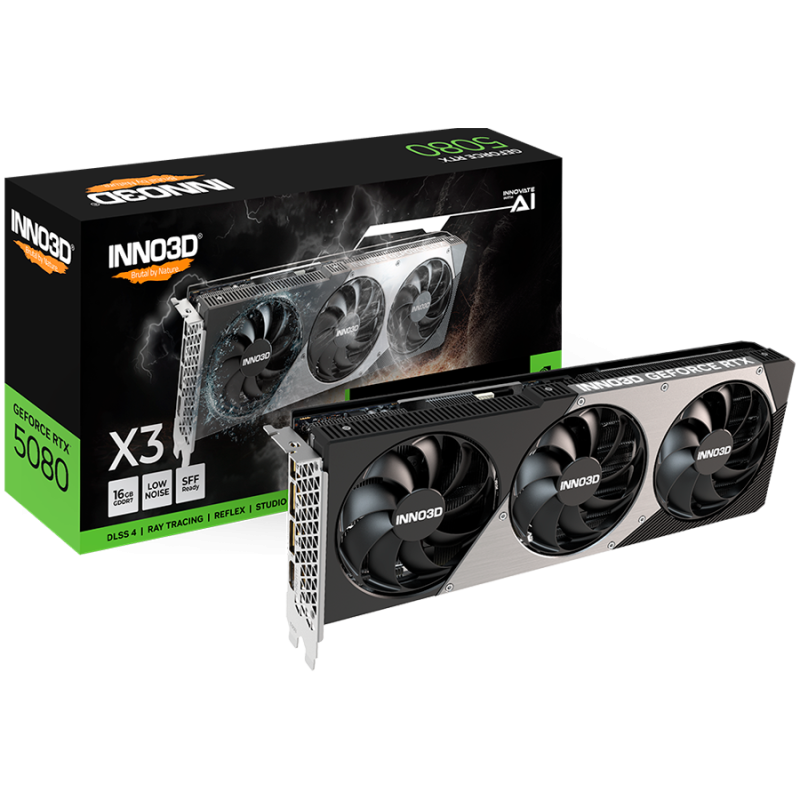 Grafična kartica INNO3D GeForce RTX 5080 X3, 16GB