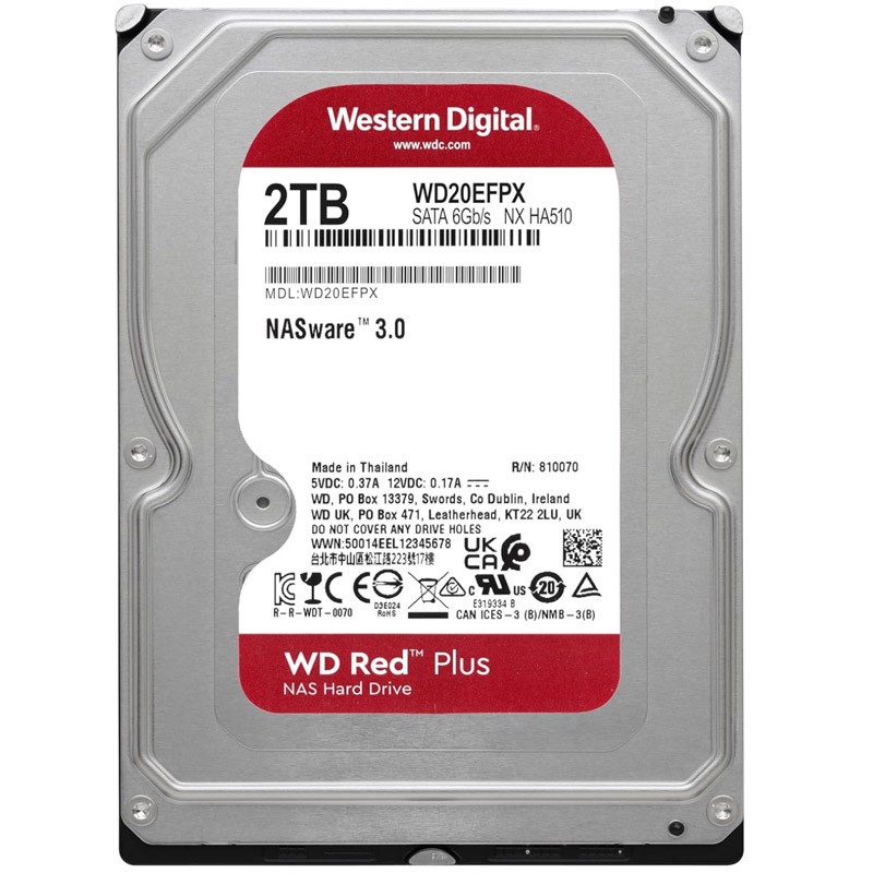 Trdi disk 3,5" WD Red Plus 2TB SATA3, WD20EFPX