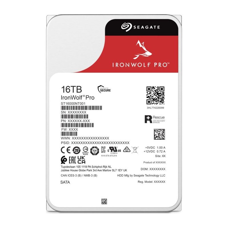 Trdi disk 3.5 16TB SATA3 SEAGATE IronWolf PRO, ST16000NT001
