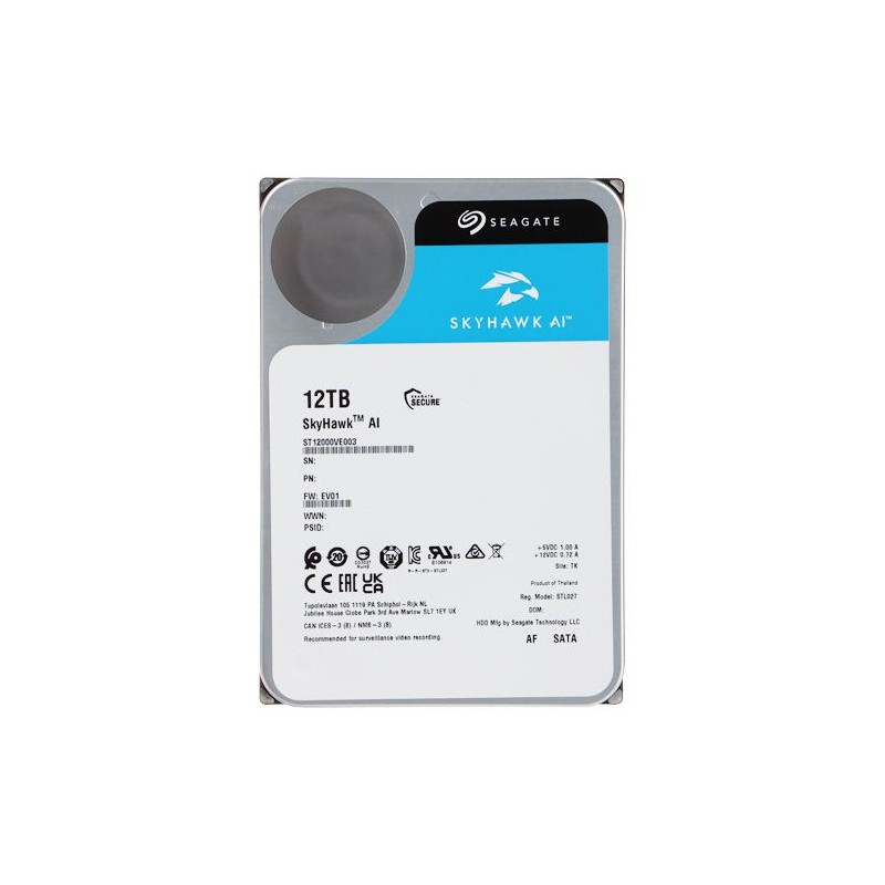 Trdi disk 12TB 3.5 SATA3 Seagate SkyHawk AI ST12000VE003