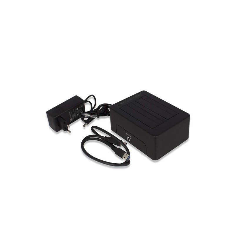 Postaja za HDD/SSD Ewent EW7014, 2x 2.5/3.5, SATA na USB 3.1, črna