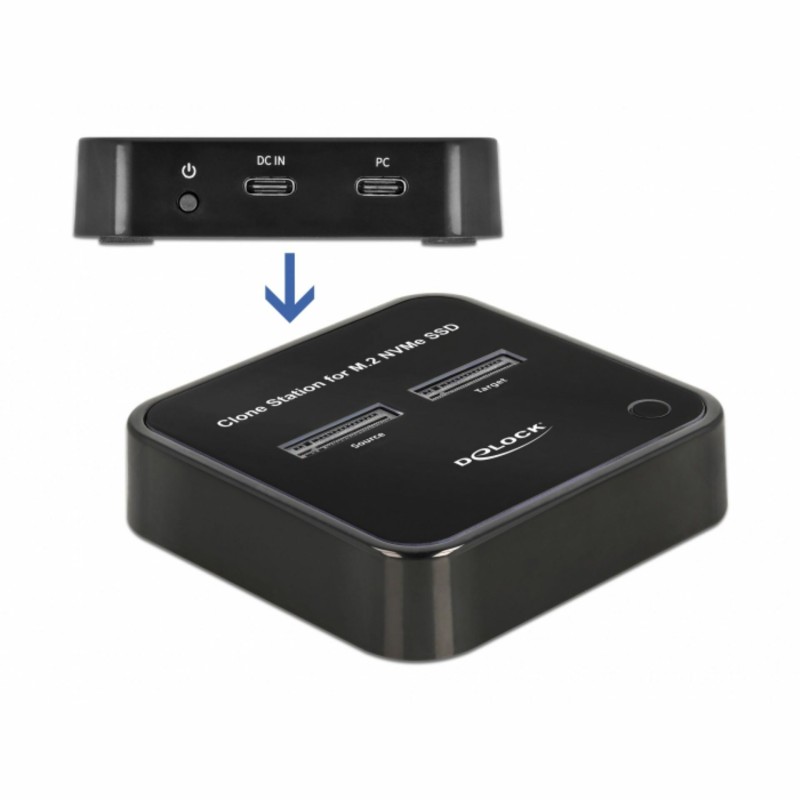 Čitalec in presnemovalec diskov Delock, USB-C 3.2 za M.2 NVMe SSD