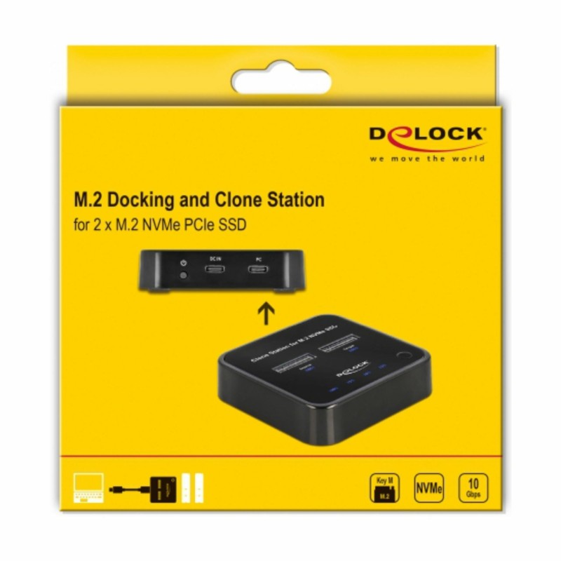 Čitalec in presnemovalec diskov Delock, USB-C 3.2 za M.2 NVMe SSD