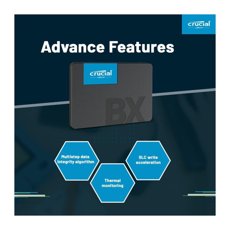 SSD disk 500GB 2.5 SATA3 CRUCIAL BX500 CT500BX500SSD1