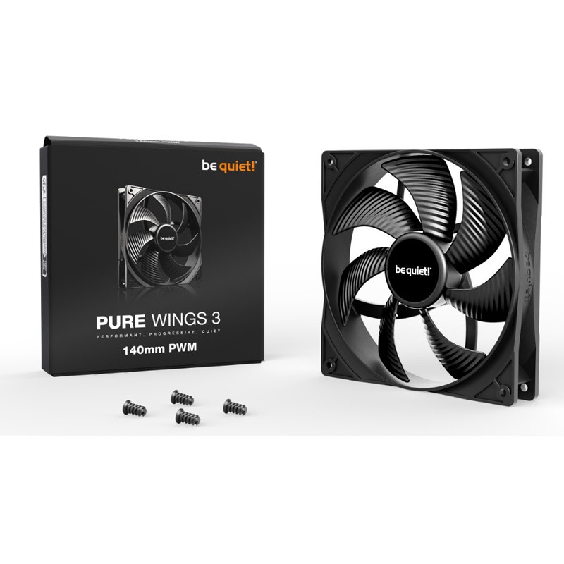 Ventilator BE QUIET! Pure Wings 3 (BL108) 140mm 4-pin PWM, črn