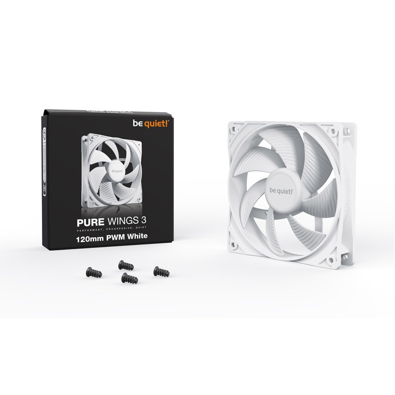 Ventilator BE QUIET! Pure Wings 3 (BL110) 120mm 4-pin PWM, beli