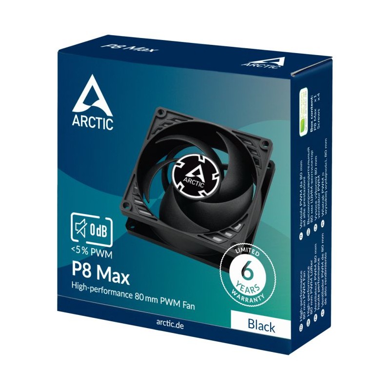 Ventilator ARCTIC P8 MAX 80mm 4-pin PWM, ACFAN00286A
