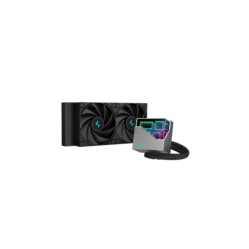 Vodno hlajenje AIO DeepCool LT520, 240mm, RGB, črn