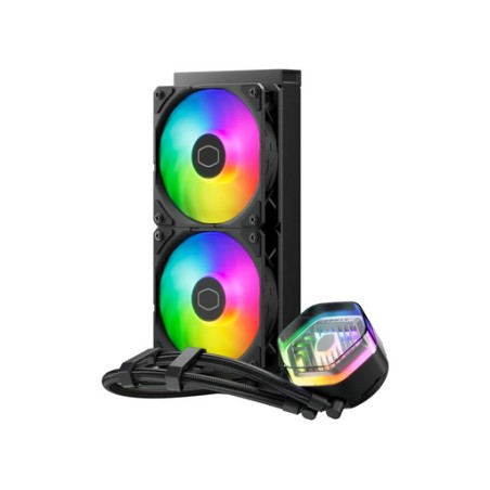Vodno hlajenje Cooler Master Liquid 240 Atmos, 240mm, ARGB, črn
