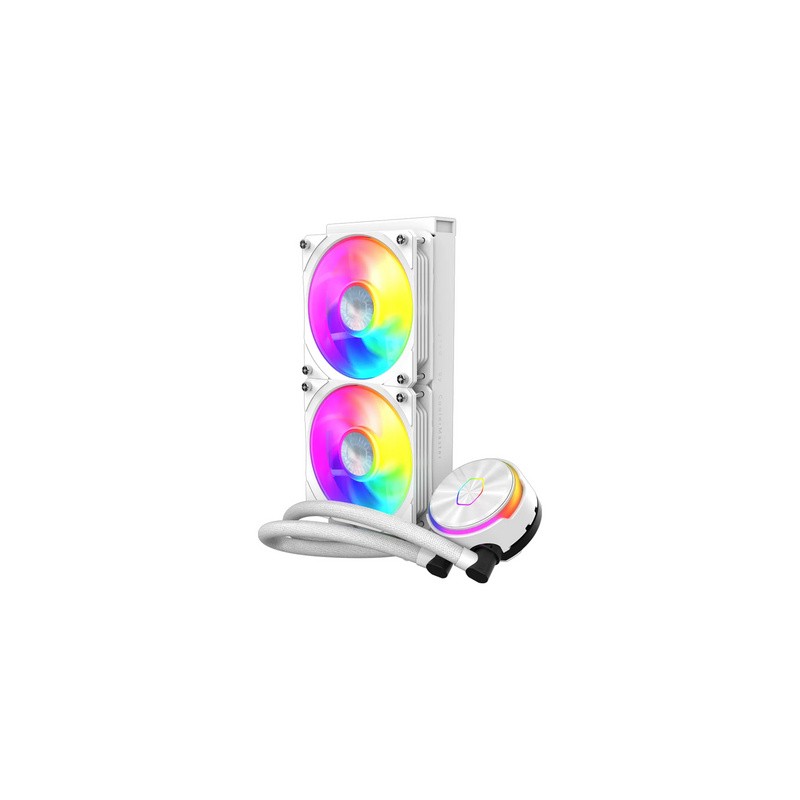 Vodno hlajenje Cooler Master Liquid PL240 Flux, 240mm, ARGB, bel