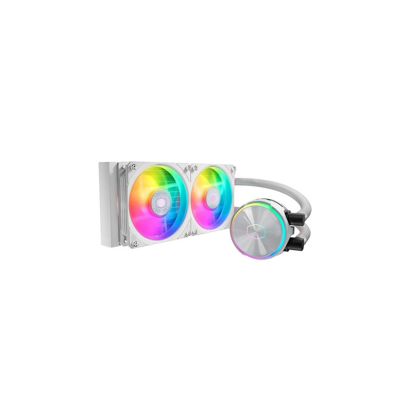 Vodno hlajenje Cooler Master Liquid PL240 Flux, 240mm, ARGB, bel