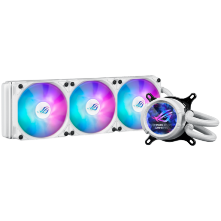 Vodno hlajenje ASUS ROG Strix LC III 360 ARGB, 360mm, LCD, bela
