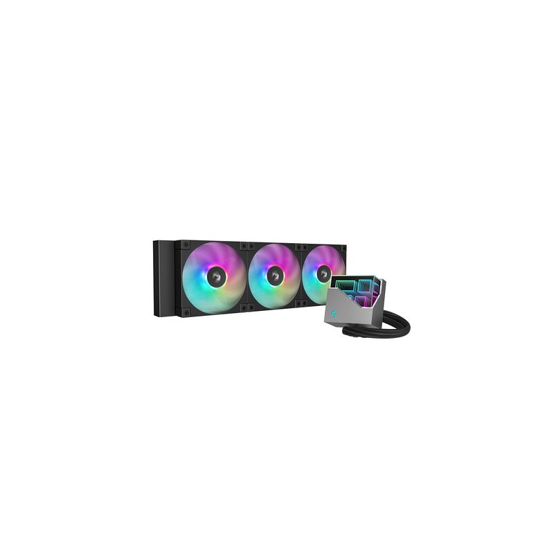 Vodno hlajenje DeepCool LT360 ARGB, 360mm, črn