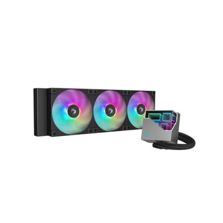 Vodno hlajenje DeepCool LT360 ARGB, 360mm, črn