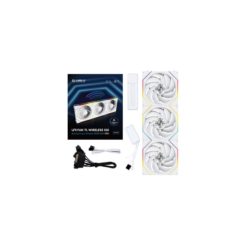Ventilator Lian Li UNI FAN TL Wireless, 120mm, 3 Pack + Kontroler, bel