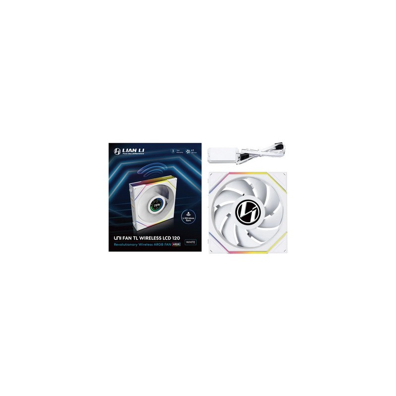 Ventilator Lian Li UNI FAN TL Wireless LCD, 120mm, bel