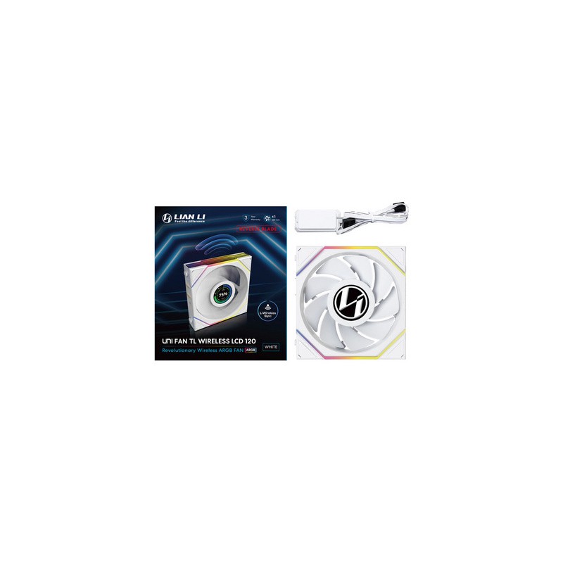 Ventilator Lian Li UNI FAN TL Wireless LCD Reverse Blade, 120mm, bel