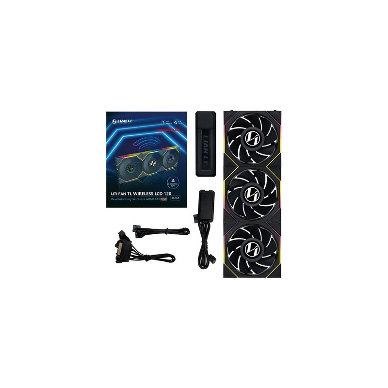 Ventilator Lian Li UNI FAN TL Wireless LCD 120 Reverse Blade, 3 Pack