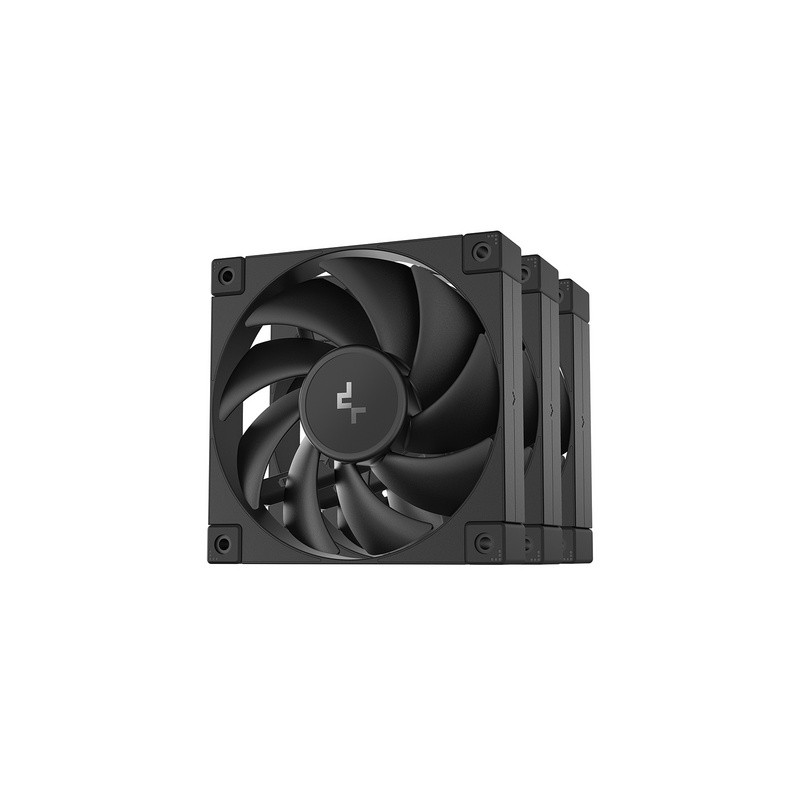 Ventilator DeepCool FD12 3-in-1, PWM, 120mm, 3 Pack, črn