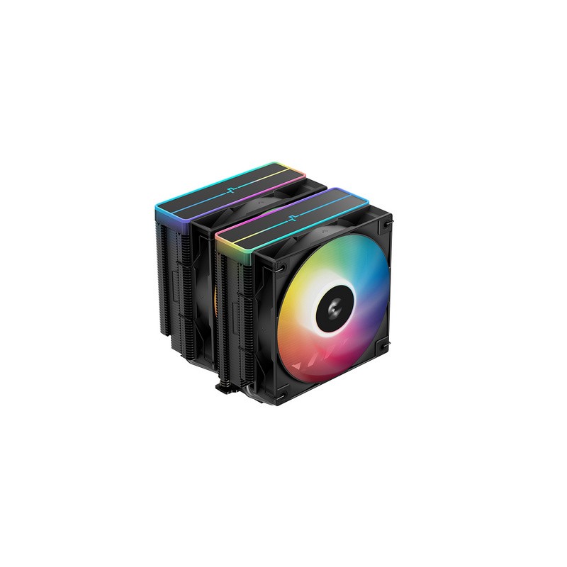 Hladilnik DeepCool AG620 BK ARGB V2, 2x120mm, črn