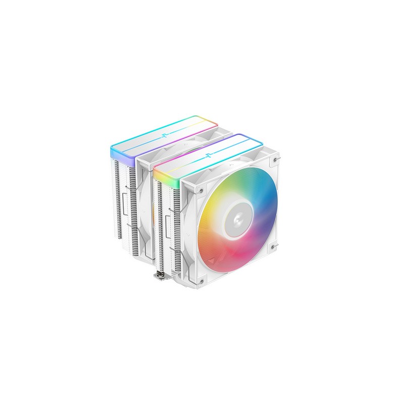 Hladilnik DeepCool AG620 WH ARGB V2, 2x120mm, bel