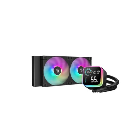 Vodno hlajenje AIO DeepCool LQ240, 240mm, LCD, črn