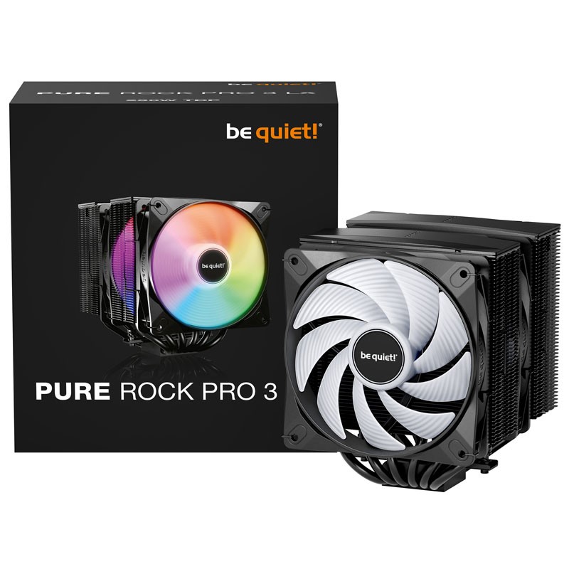 Hladilnik BE QUIET! PURE ROCK PRO 3 LX (BK043) 2x120mm, 250W, RGB, črn