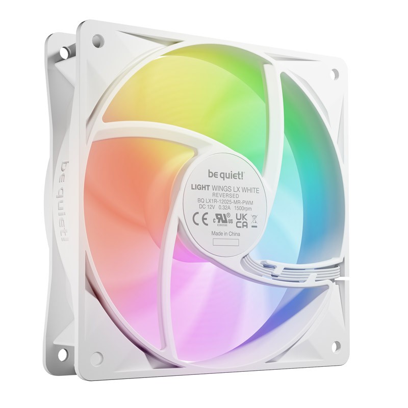 Ventilator BE QUIET! LIGHT WINGS LX (BL133) Reverse 120mm, 4-pin PWM, ARGB, bel