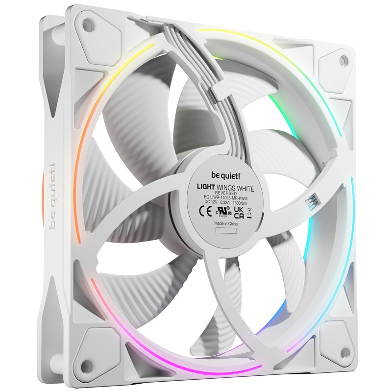 Ventilator BE QUIET! LIGHT WINGS (BL135) Reverse 140mm, 4-pin PWM, ARGB, bel