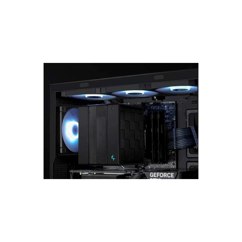 Ventilator za ohišje DeepCool FD12 ARGB PWM 120mm, črn