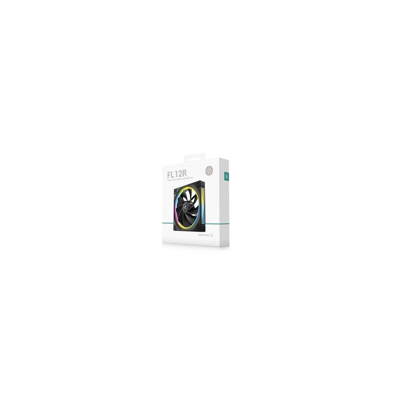 Ventilator za ohišje DeepCool FL12R ARGB PWM 120mm, Reverse Blade, črn