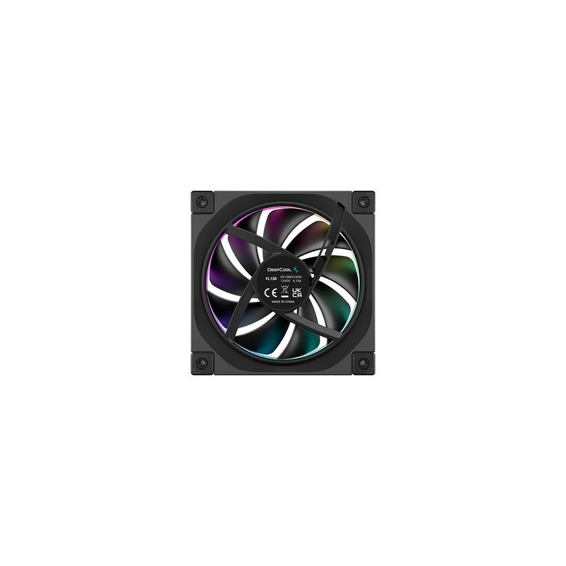 Ventilator za ohišje DeepCool FL12R ARGB PWM 120mm, Reverse Blade, črn