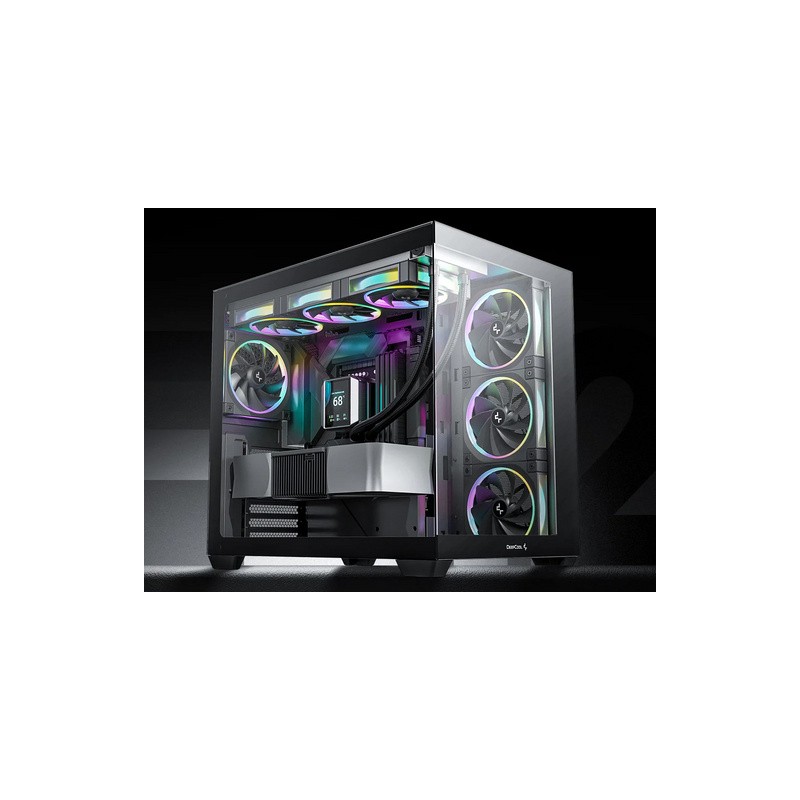 Ventilator za ohišje DeepCool FL12R ARGB PWM 120mm, Reverse Blade, črn