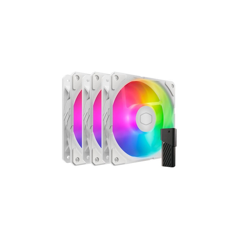 Ventilator Cooler Master SickleFlow Edge ARGB, PWM 120mm, komplet 3, bel