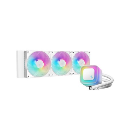 Vodno hlajenje DeepCool LE360 V2, 360mm, ARGB, bel