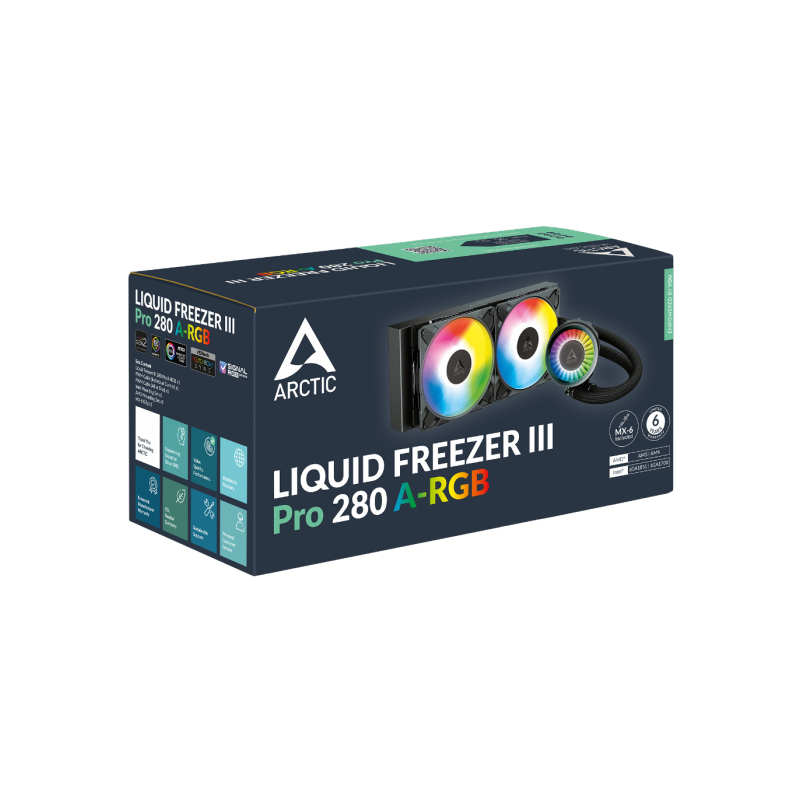 Vodno hlajenje ARCTIC LIQUID FREEZER III PRO 280mm, A-RGB, črn, ACFRE00183A