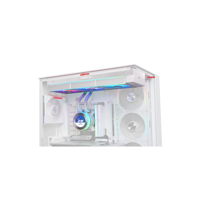 Vodno hlajenje Liquid Cooler Lian Li HydroShift II LCD-C 360CL, bel