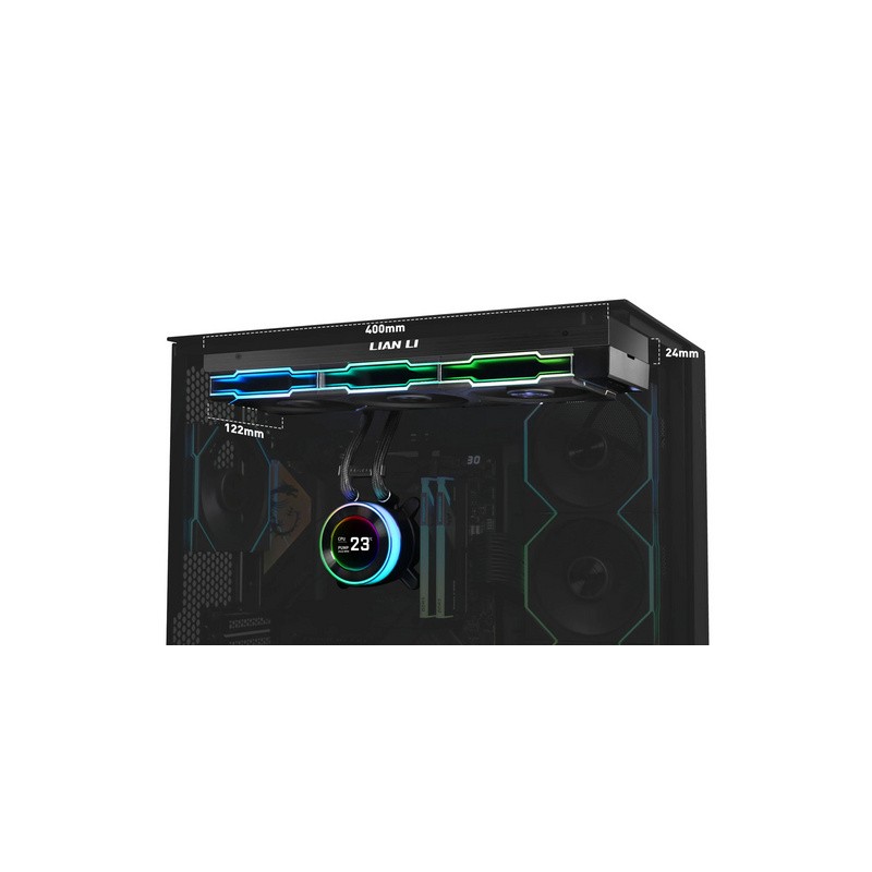 Vodno hlajenje Liquid Cooler Lian Li HydroShift II LCD-C 360TL, črn
