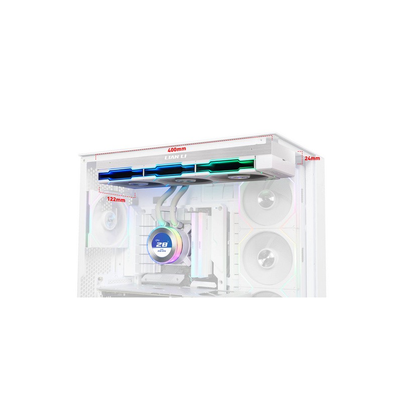 Vodno hlajenje Liquid Cooler Lian Li HydroShift II LCD-C 360TL, bel