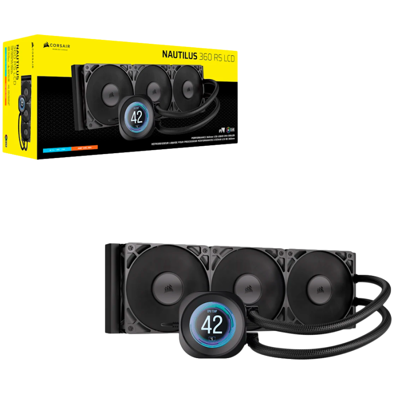 Vodno hlajenje CORSAIR NAUTILUS 360 RS LCD, 360mm