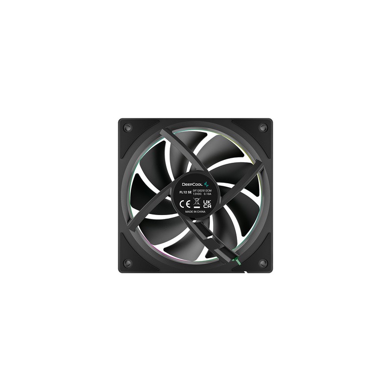Ventilator za ohišje DeepCool FL12 SE ARGB PWM 120mm, črn