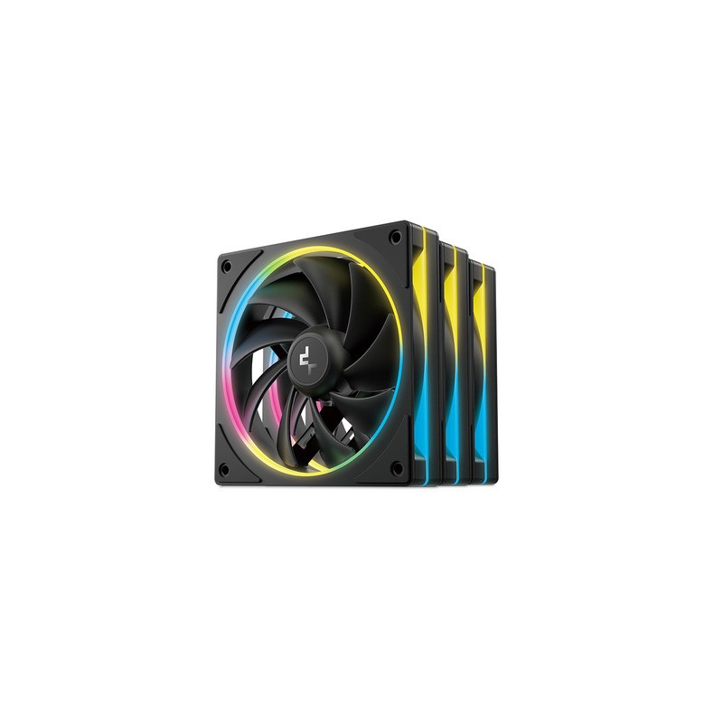 Ventilator za ohišje DeepCool FL12 SE 3-IN-1 ARGB, PWM, 120mm, 3-pack, črn