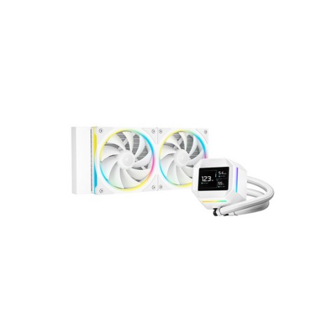 Vodno hlajenje DeepCool LM240 WH, 240mm, LCD, ARGB, bel